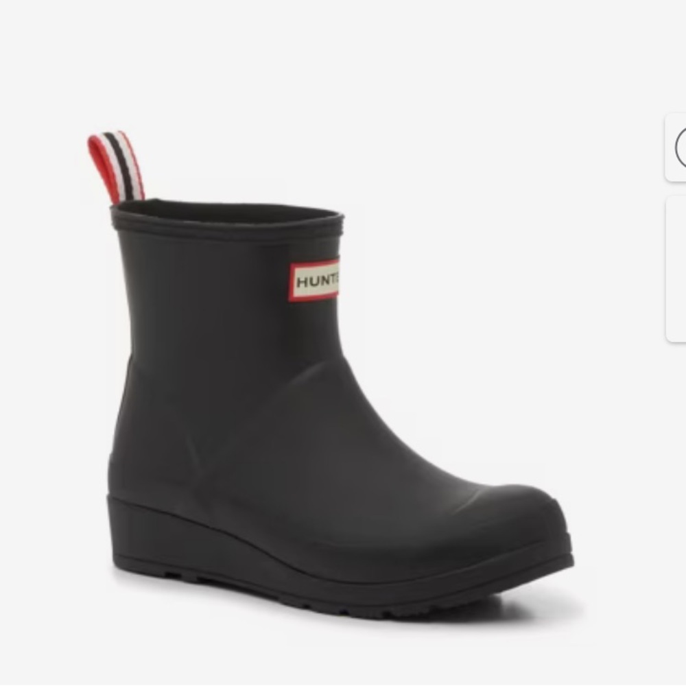Hunter play short rain boots black NEW Womens size 8